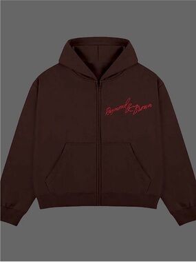 Men’s Brown Full‑Zip Hoodie